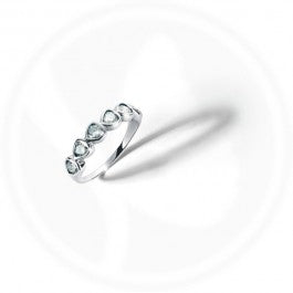 Diamond Heart Gold Stacker Ring 18ct
