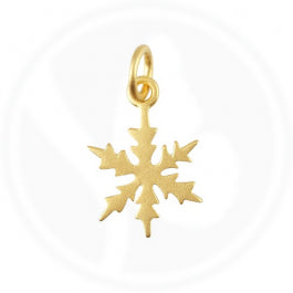Gold Snowflake Charm 9ct