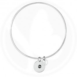 Silver Birthstone Bangle