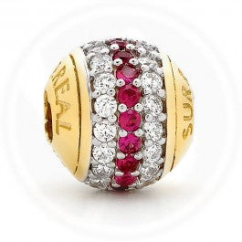 Triple Bling Red One Row