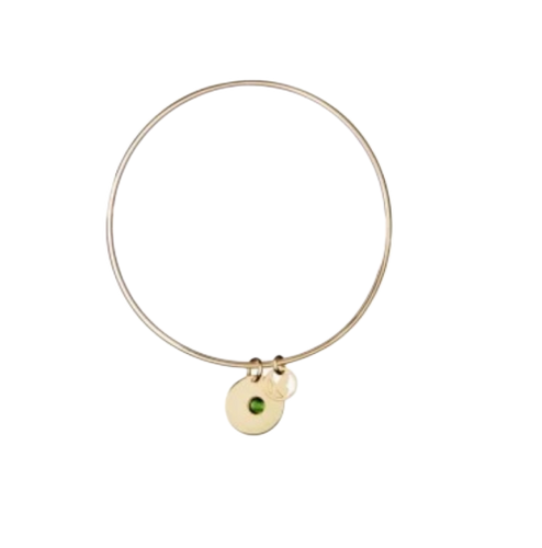 Gold Birthstone Bangle